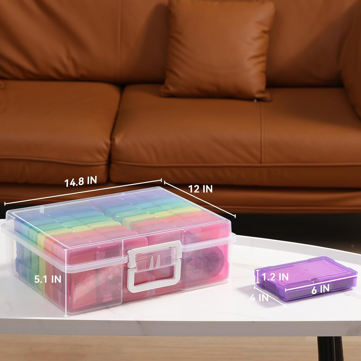 Photo Album Organizer 4x6 Inch Colourful Photo Storage Set - Image 3