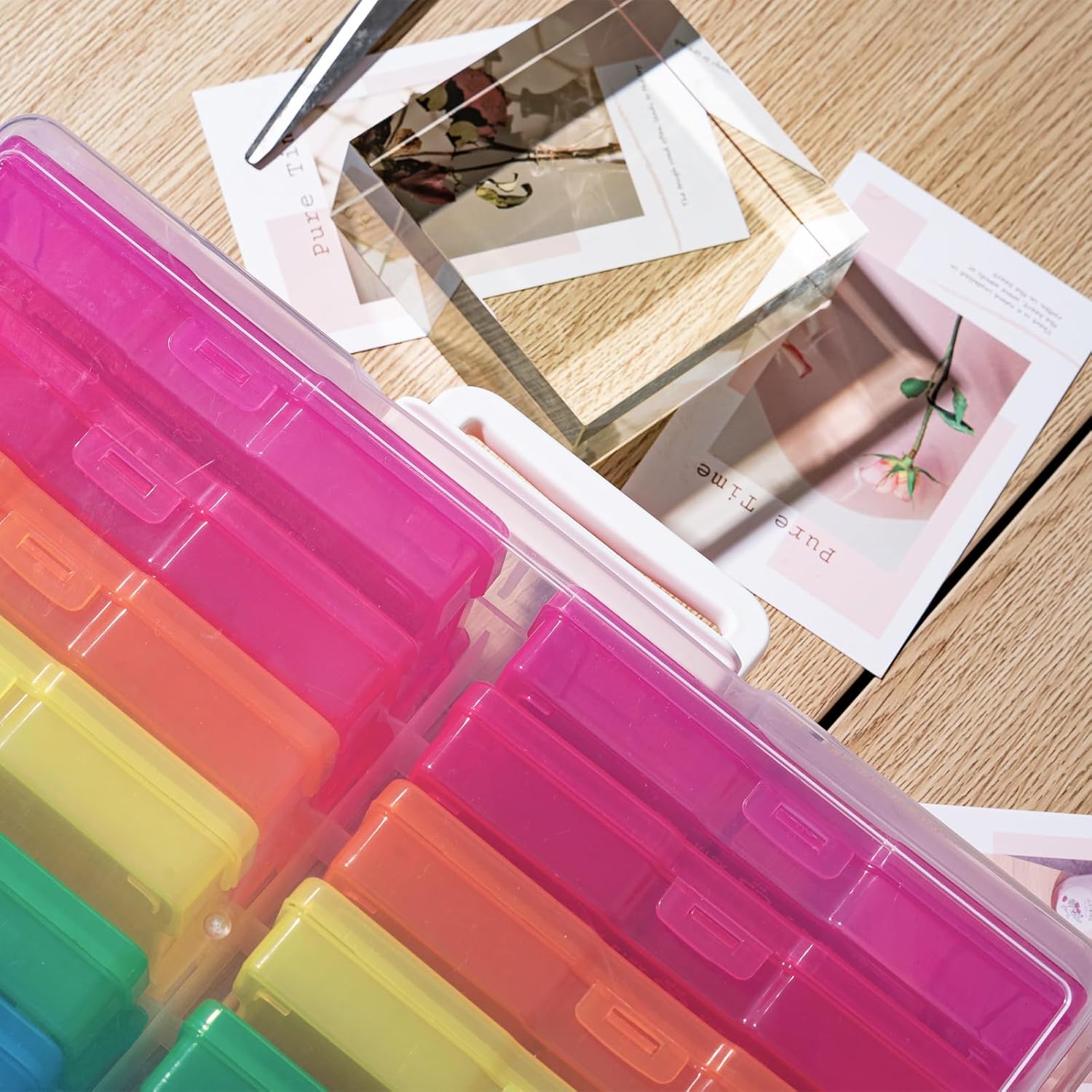 Photo Album Organizer 4x6 Inch Colourful Photo Storage Set - Image 5