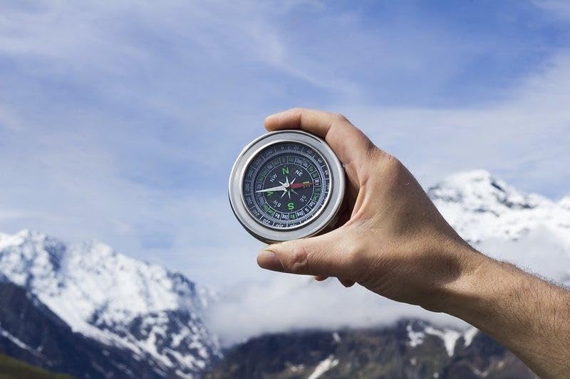 60mm Diameter Magnetic Compass Small Stainless Steel for School Activities Camping Physics Lab Experiments - Image 3