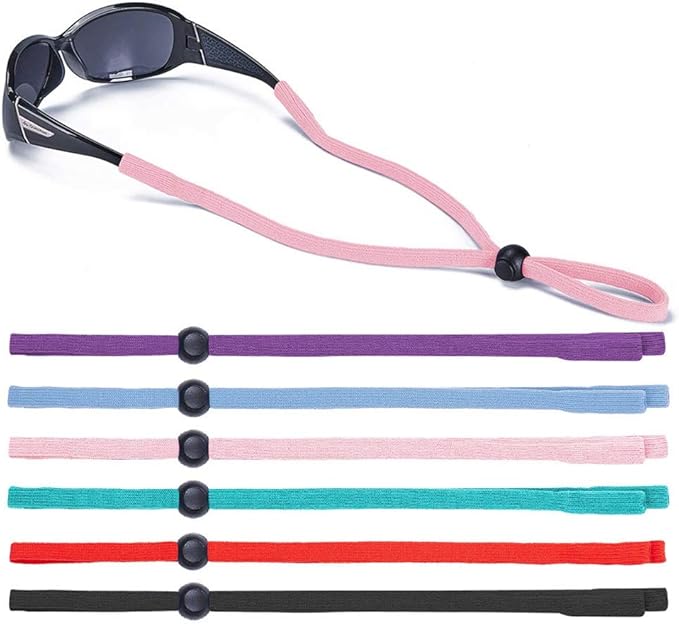Adjustable Lightweight 6-Pack Eyewear Retainers Sports Sunglass Straps Holder - Image 1