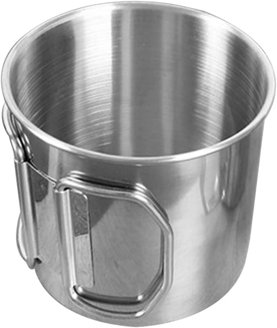 3-Piece Stainless Steel Cup Set Portable Stackable Metal Drinking Cups for Camping Hiking Picnic Outdoor Use Water Juice - Image 4