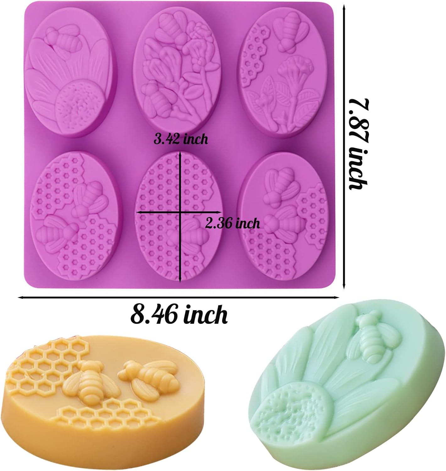 Silicone Molds for Making Candles and Soap - Purple - 2 Pieces - Image 2