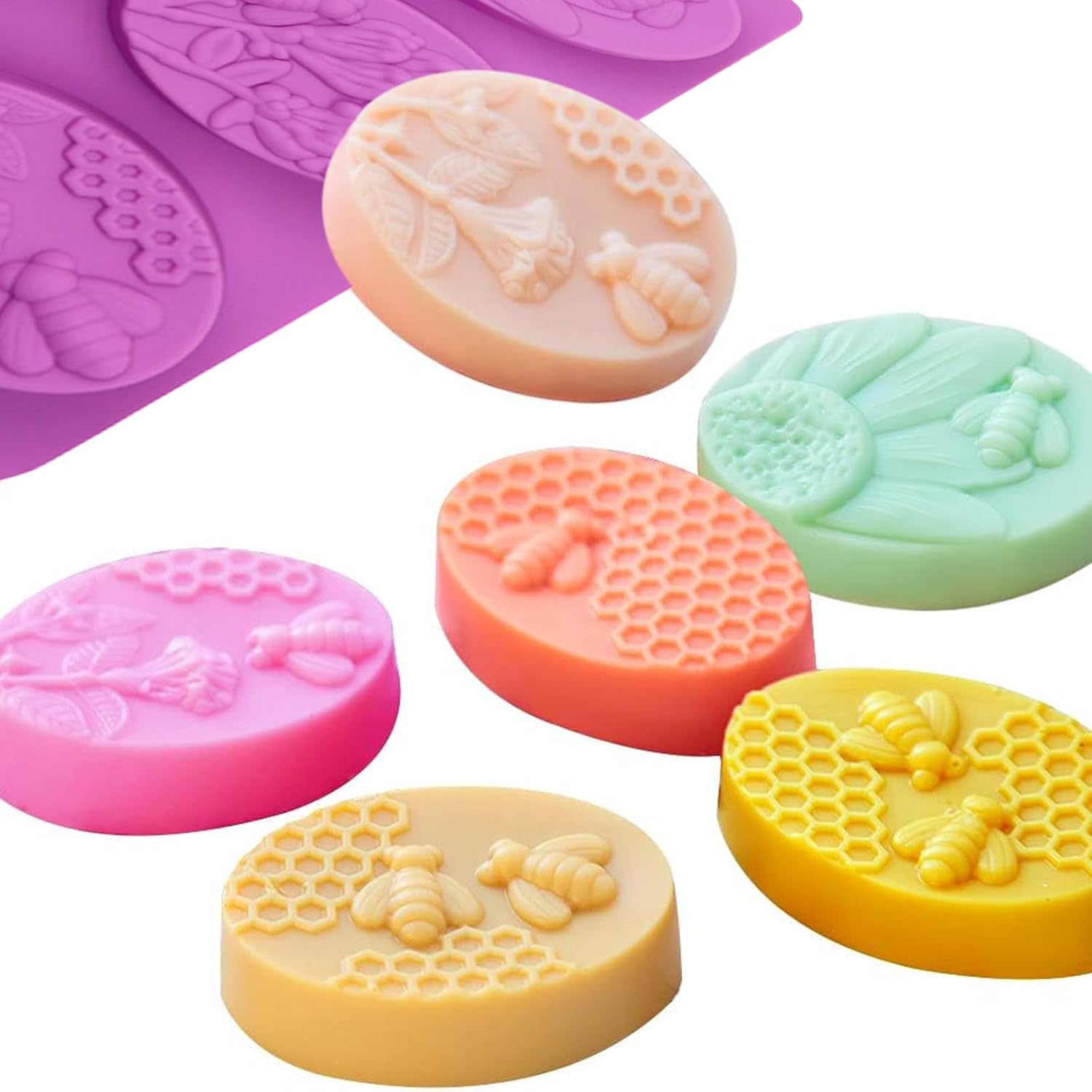Silicone Molds for Making Candles and Soap - Purple - 2 Pieces - Image 5