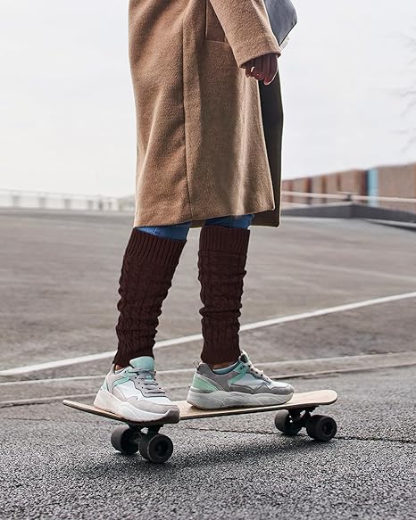 Women's Leg Warmers Warm Coffee Brown 2 Pack - Image 4