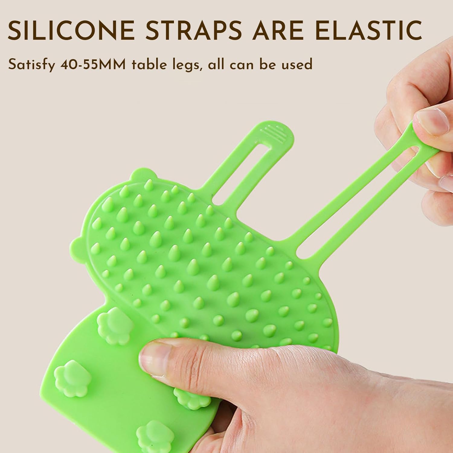 3 Pack Adjustable Silicone Massage Cat Grooming Brush Self-Cleaning Corner Wall Mounted Cat Scratching Comb for Table Legs - Image 3