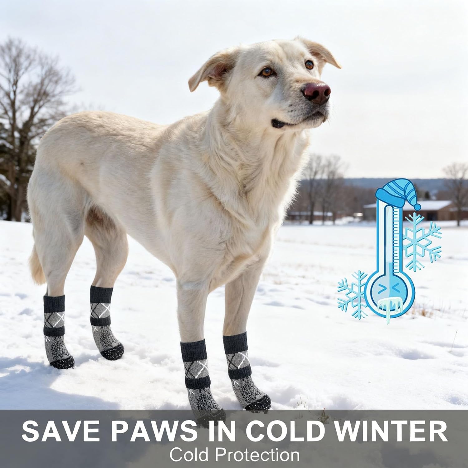 Non-Slip Dog Boots 4 Pack XS Grey Elastic Waterproof Pet Paw Protectors for Muddy Surfaces - Image 2