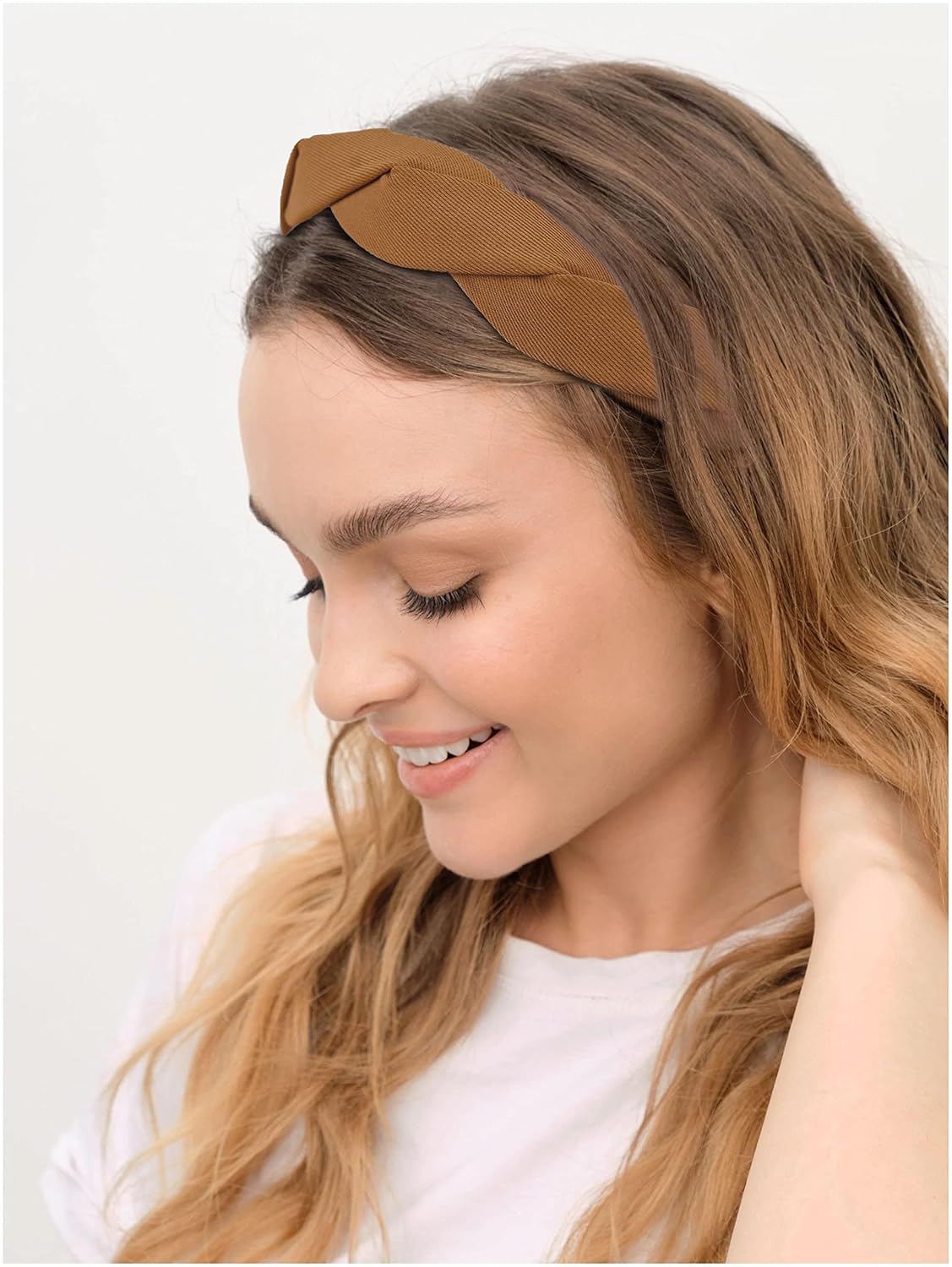 Women's Retro Wide Hairbands Set of 4 - Black White Brown Coffee - Adult Hair Accessories - Image 5