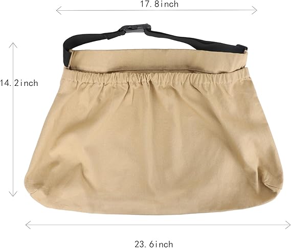 Adjustable Garden Apron with Pockets - Reusable Harvest Pouch for Fruit Picking - Portable Khaki Garden Tool Bag - Image 6