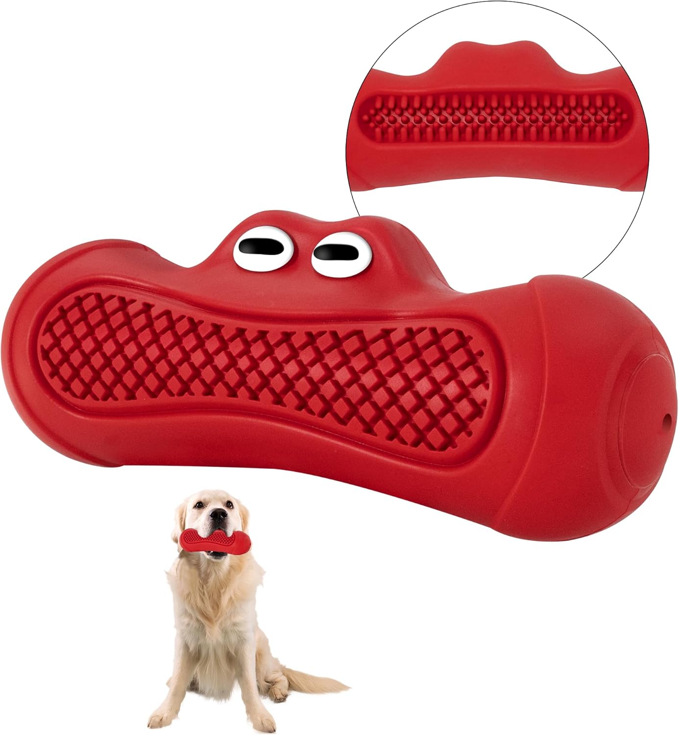 Red Indestructible Dog Chew Toy - Chew Stick for Medium and Large Dogs - Promotes Dental Care and Teeth Cleaning - 1 Piece - Image 1