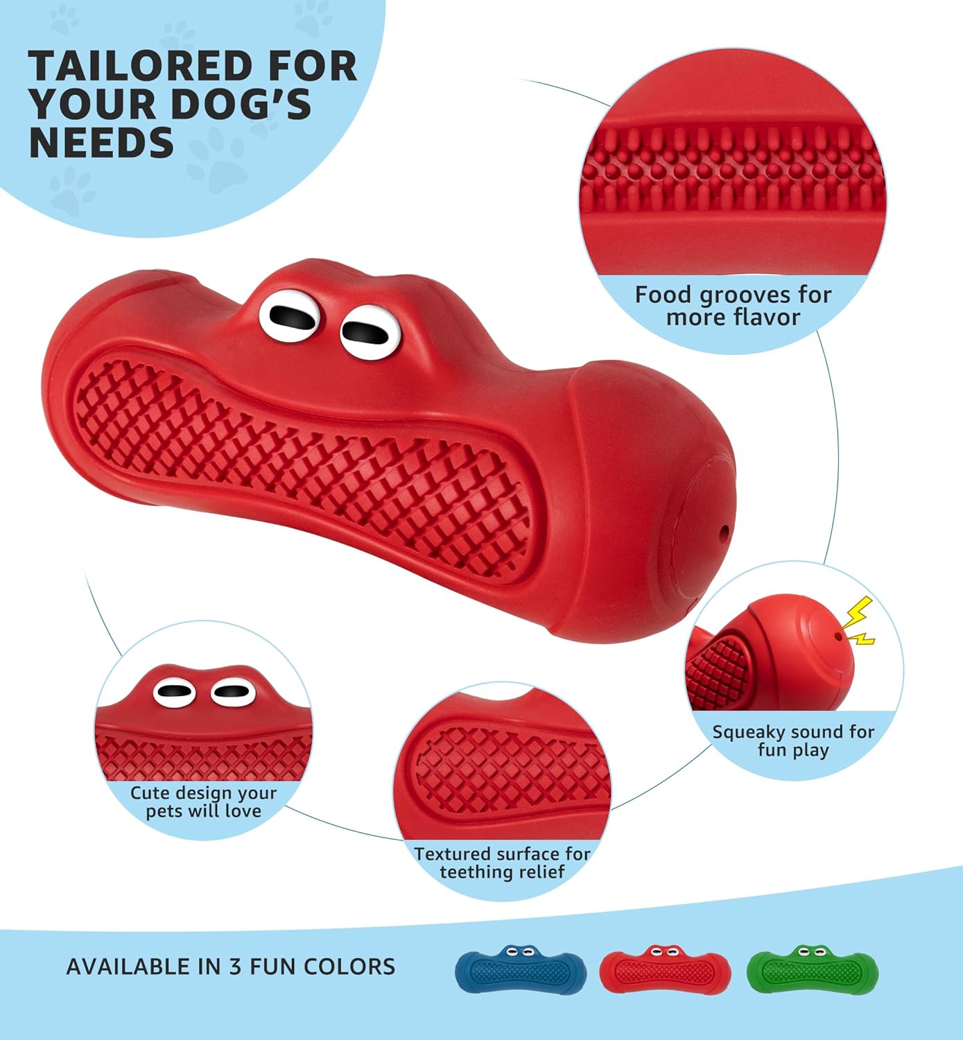 Red Indestructible Dog Chew Toy - Chew Stick for Medium and Large Dogs - Promotes Dental Care and Teeth Cleaning - 1 Piece - Image 5