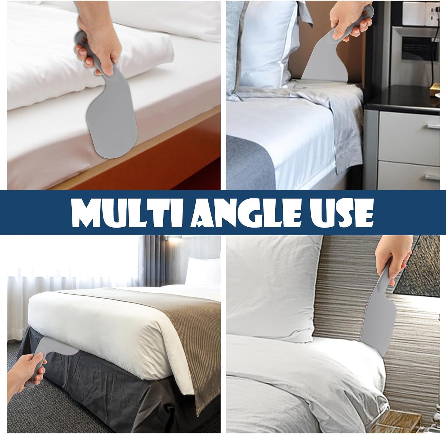 2 Pack 11.8 Inch Bed Sheet Clips Mattress Lifter Tool Durable Bed Making Assistant for Easy Sheet Changing Protect Nails and Back - Image 3