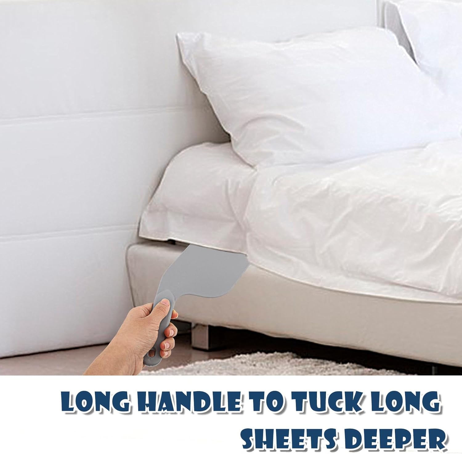 2 Pack 11.8 Inch Bed Sheet Clips Mattress Lifter Tool Durable Bed Making Assistant for Easy Sheet Changing Protect Nails and Back - Image 5