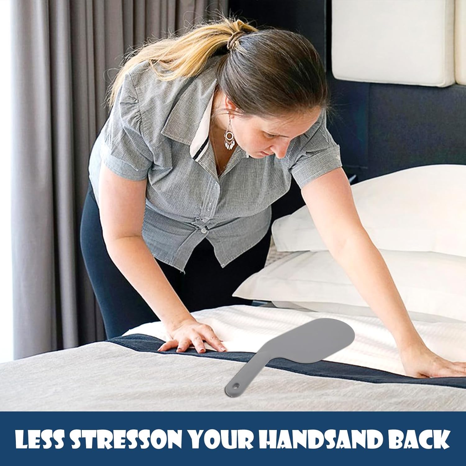 2 Pack 11.8 Inch Bed Sheet Clips Mattress Lifter Tool Durable Bed Making Assistant for Easy Sheet Changing Protect Nails and Back - Image 7