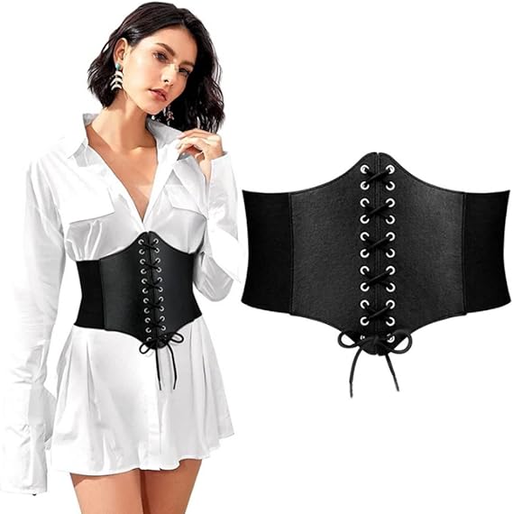 Women's Waist Cincher Corset Belt - 83cm Size M Black - Adjustable Slimming Body Shaper - Image 1