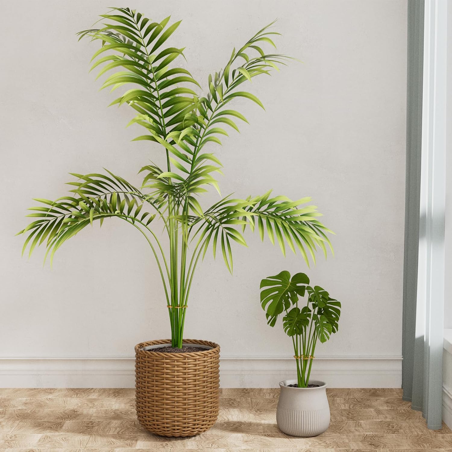 10.5cm x 10.5cm Gold Plant Stem Supports 4 Pack - Indoor Plant Stakes for Tall Plants, Monstera - Plant Anchoring Hooks for Indoor Gardens - Image 7