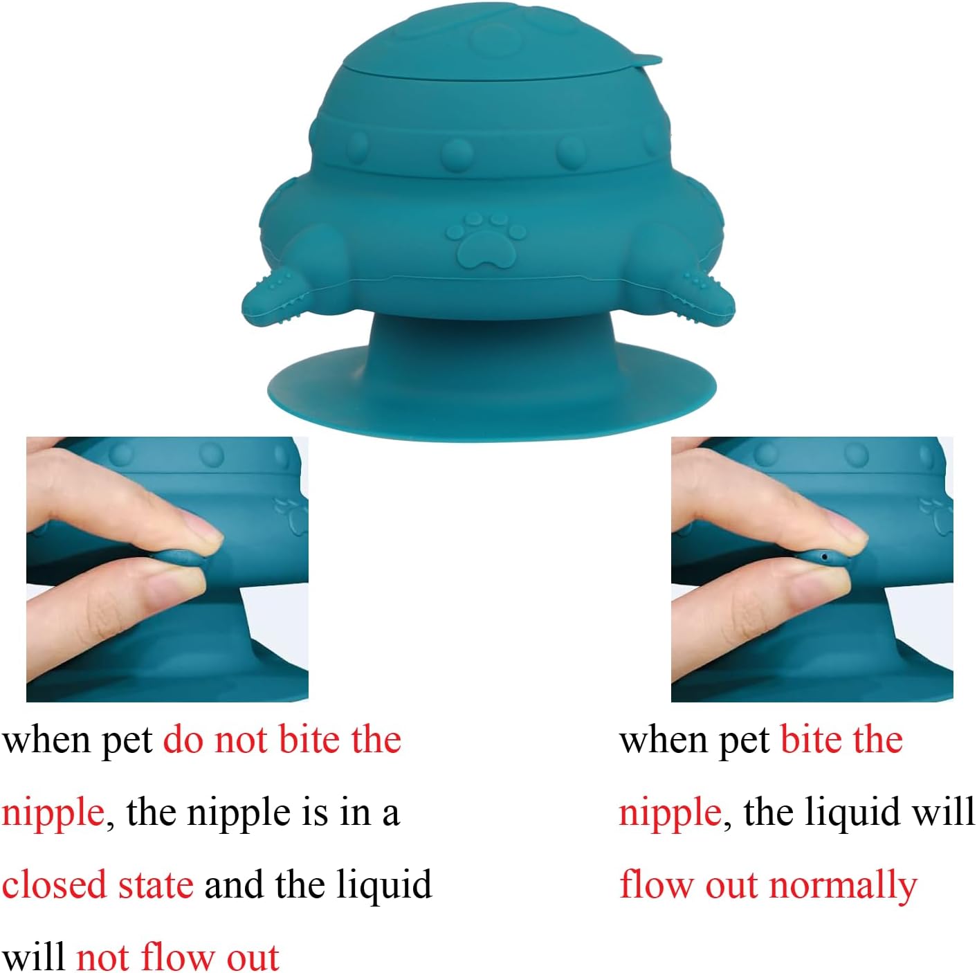 4 Teat Puppy Kitten Feeder Blue for Newborn Pets - Image 2
