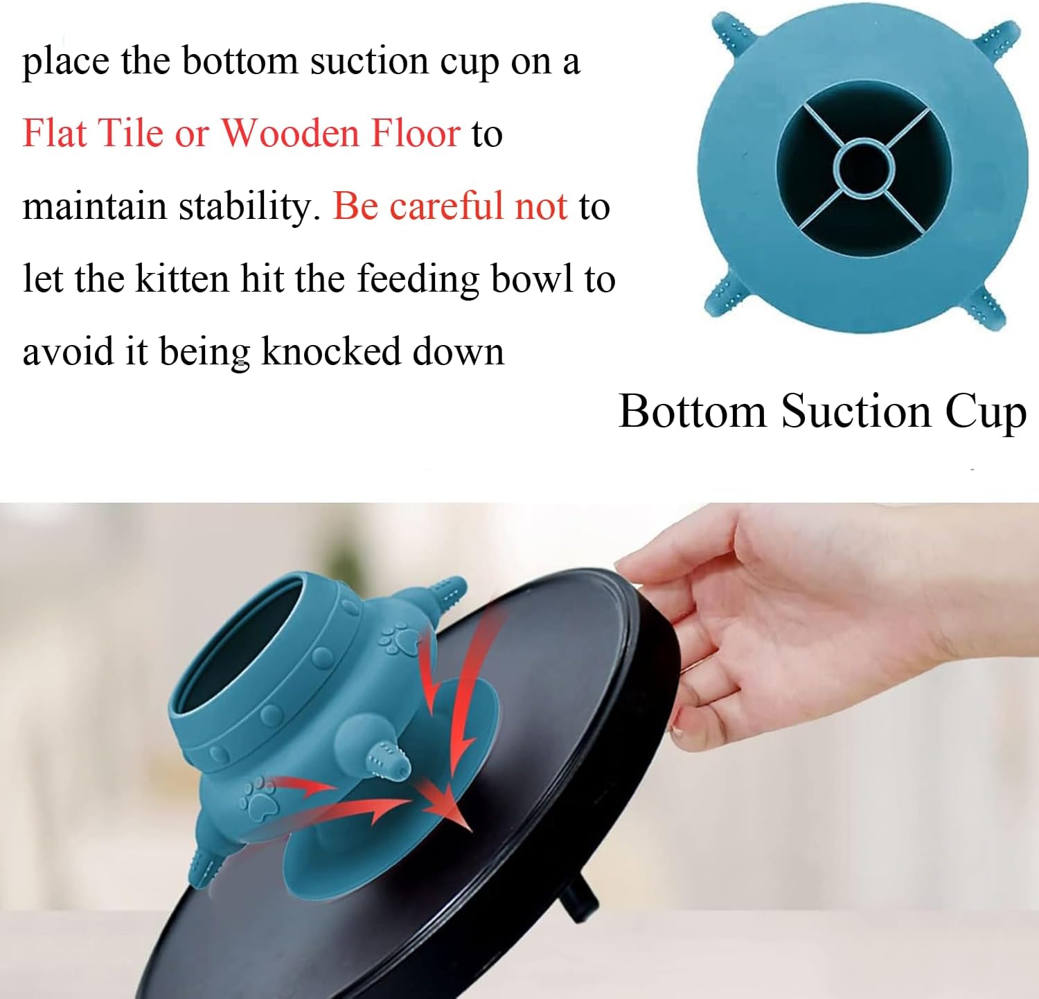 4 Teat Puppy Kitten Feeder Blue for Newborn Pets - Image 3