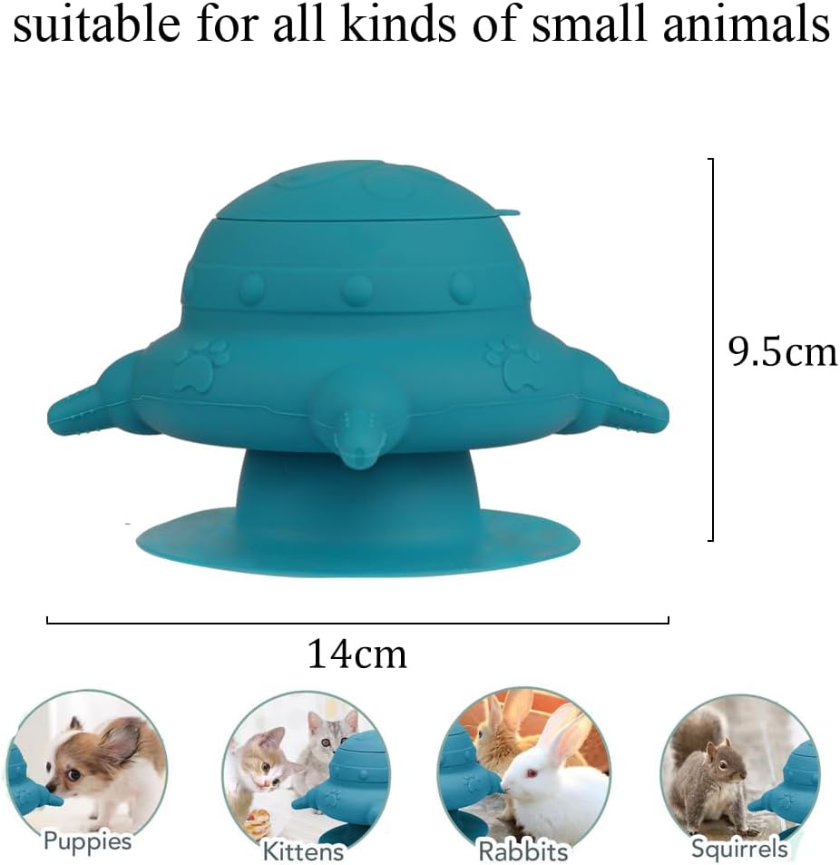 4 Teat Puppy Kitten Feeder Blue for Newborn Pets - Image 4
