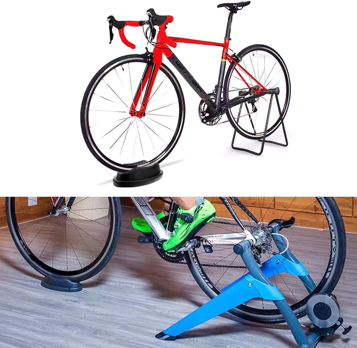 Bike Trainer Wheel Blocks Indoor Outdoor Use Universal 22.5×12×6cm Black 1 Piece - Image 6