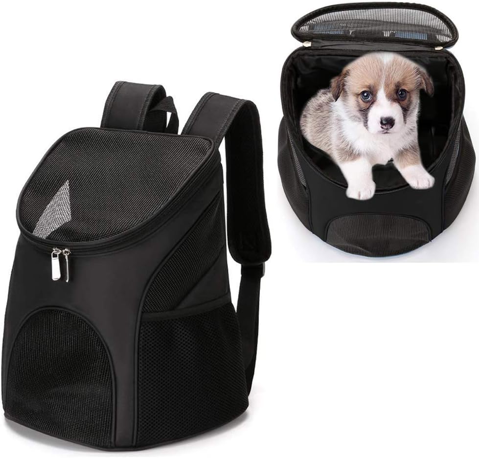 Pet Carrier Backpack for Dogs and Cats Travel Bag up to 8kg 36 × 31 × 45 cm Black - Image 1