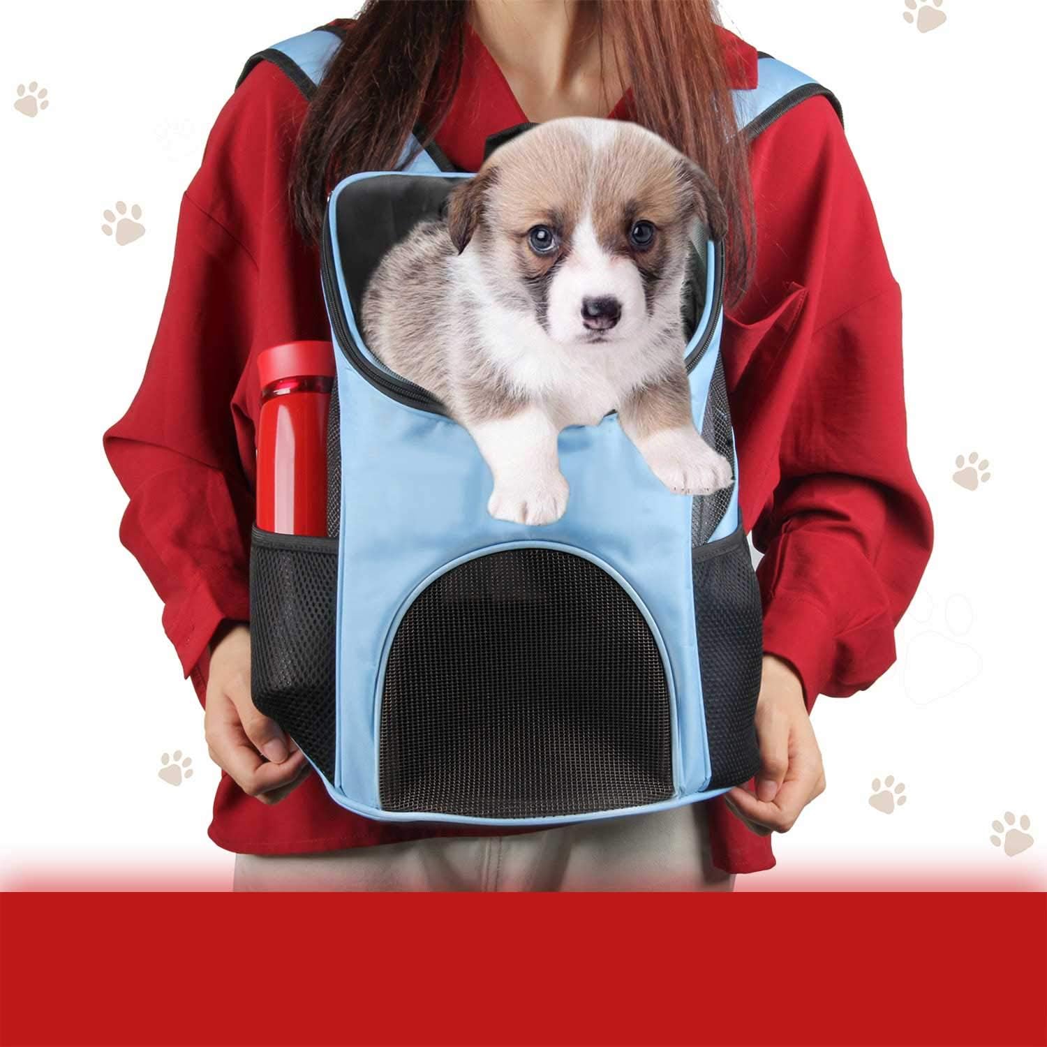 Pet Carrier Backpack for Dogs and Cats Travel Bag up to 8kg 36 × 31 × 45 cm Black - Image 6