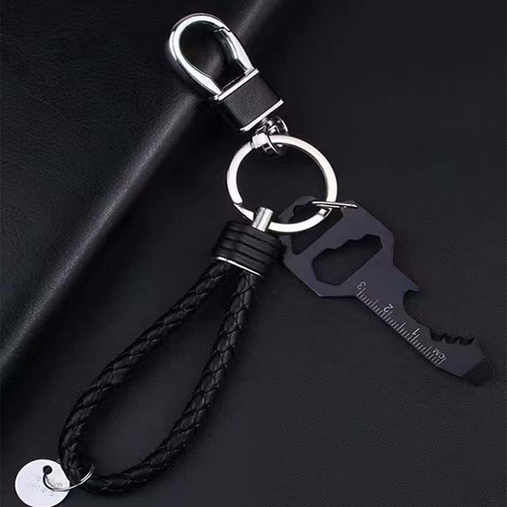 Multifunctional Can Opener Multitool - 1 Piece - Black - Includes Can Opener Hex Key Screwdriver & Ruler - Stainless Steel Pocket Tool for Daily Use - Image 6