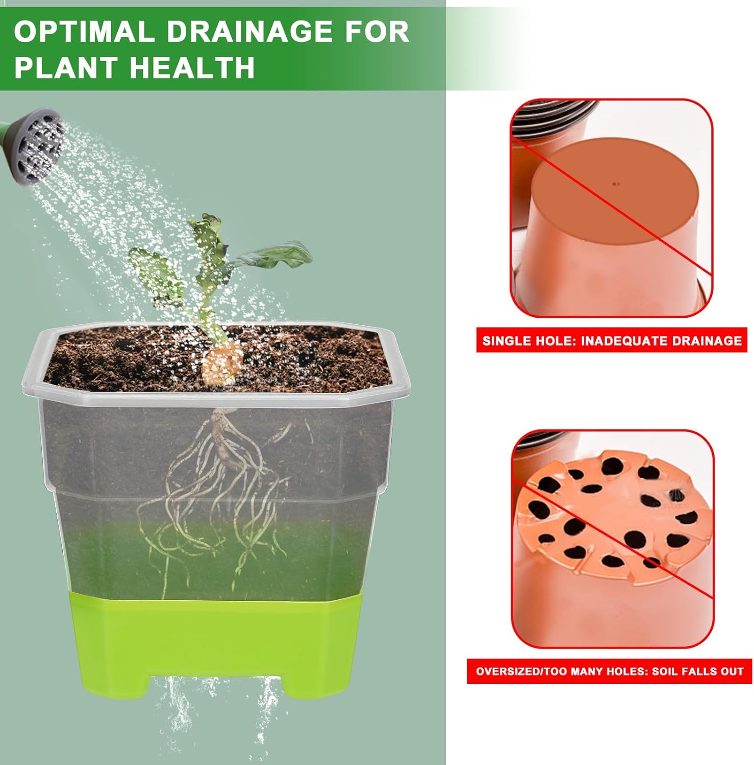 12 Pcs Reusable Green Seedling Starter Pots - Mini Succulent Planters for Seed Germination - Image 4