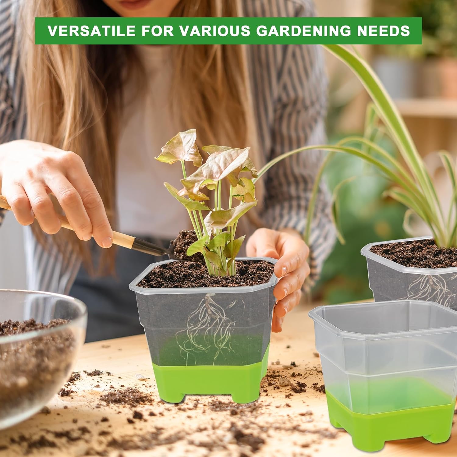 12 Pcs Reusable Green Seedling Starter Pots - Mini Succulent Planters for Seed Germination - Image 6