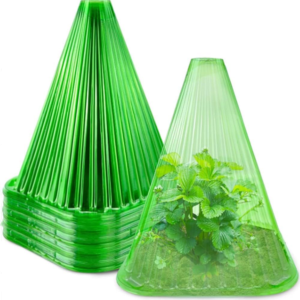 30 Pack Green Plant Cloches 7.48x7.48x8.26 Inch Frost Protection Covers for Plants - Image 1