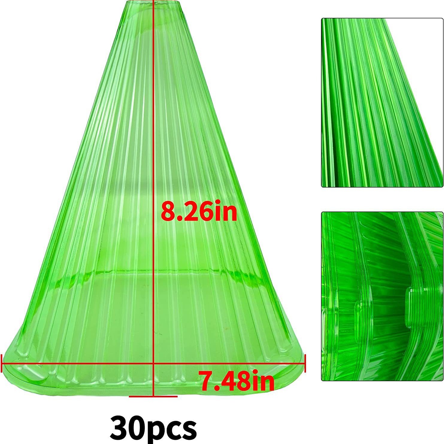 30 Pack Green Plant Cloches 7.48x7.48x8.26 Inch Frost Protection Covers for Plants - Image 3