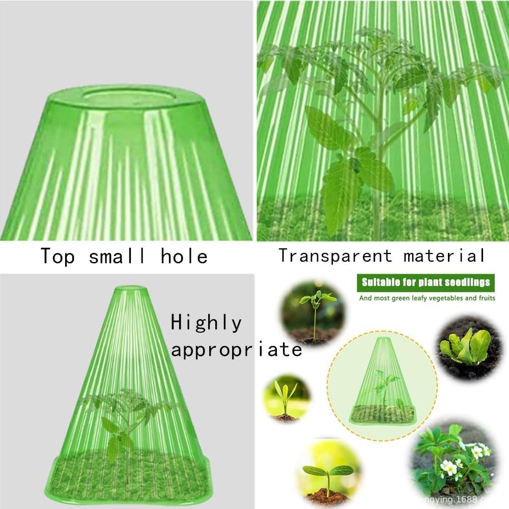 30 Pack Green Plant Cloches 7.48x7.48x8.26 Inch Frost Protection Covers for Plants - Image 5