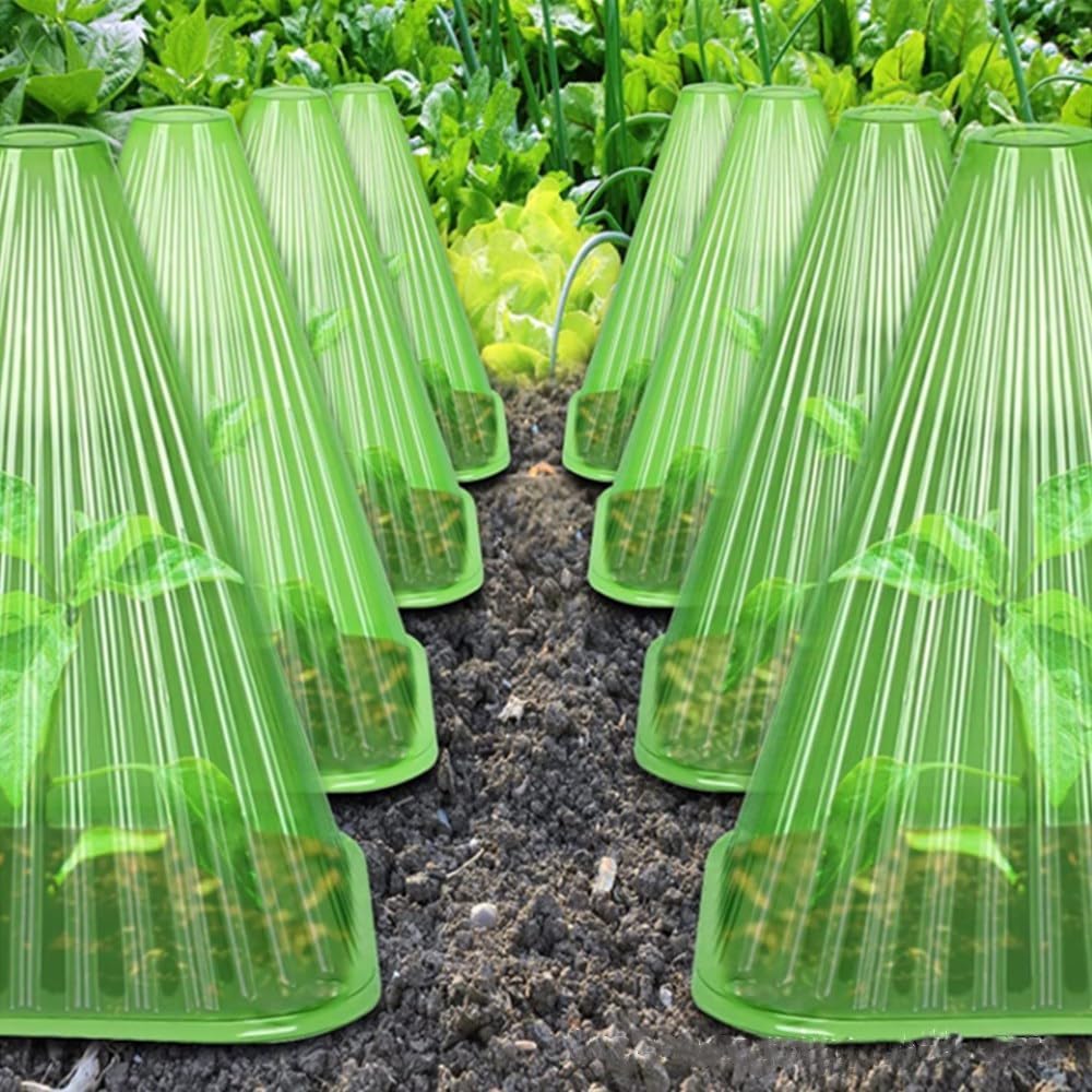 30 Pack Green Plant Cloches 7.48x7.48x8.26 Inch Frost Protection Covers for Plants - Image 6