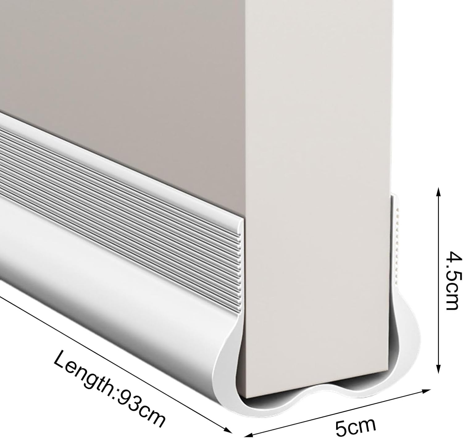 Adjustable Draft Stopper Door Strip Cushion Double Sided Draft Guard Insulation 93cm White - Image 2