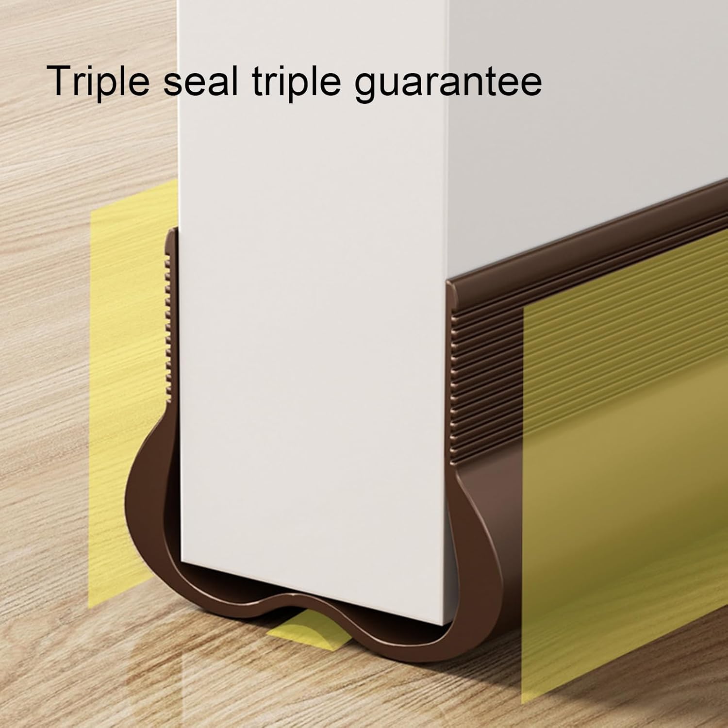 Adjustable Draft Stopper Door Strip Cushion Double Sided Draft Guard Durable Insulation 93cm Brown - Image 6