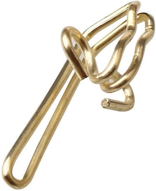 Curtain Hooks 3x1cm Gold Metal Clips Pack of 100 Heavy Duty Curtain Runners Hangers for Window Curtain Installation - Image 2