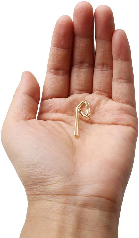 Curtain Hooks 3x1cm Gold Metal Clips Pack of 100 Heavy Duty Curtain Runners Hangers for Window Curtain Installation - Image 4