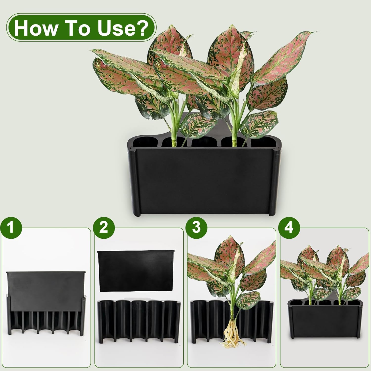 Hydroponic Aquarium Plant Holder 2 Pack Black 9x9x6cm for Aquascape Plant Cultivation - Image 3