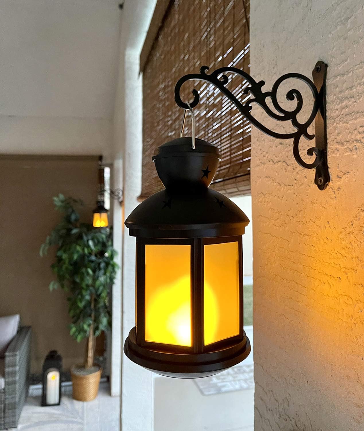 Hanging Basket Wall Planter Indoor Outdoor 5.5x6 Inch Black 2 Pack - Image 4