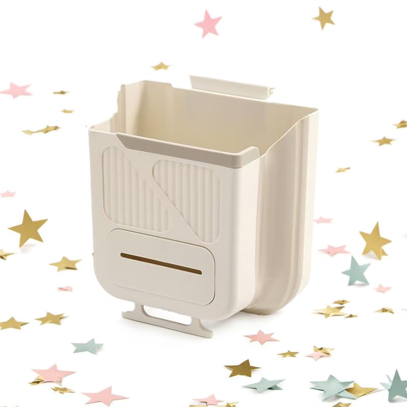 Wall-Mounted Foldable Kitchen Cabinet Door Bin 22x20x12cm 3-in-1 Space-Saving Grey - Image 2