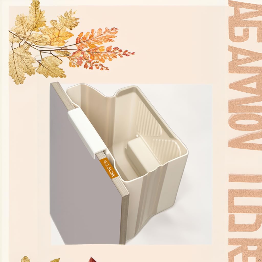 Wall-Mounted Foldable Kitchen Cabinet Door Bin 22x20x12cm 3-in-1 Space-Saving Grey - Image 4
