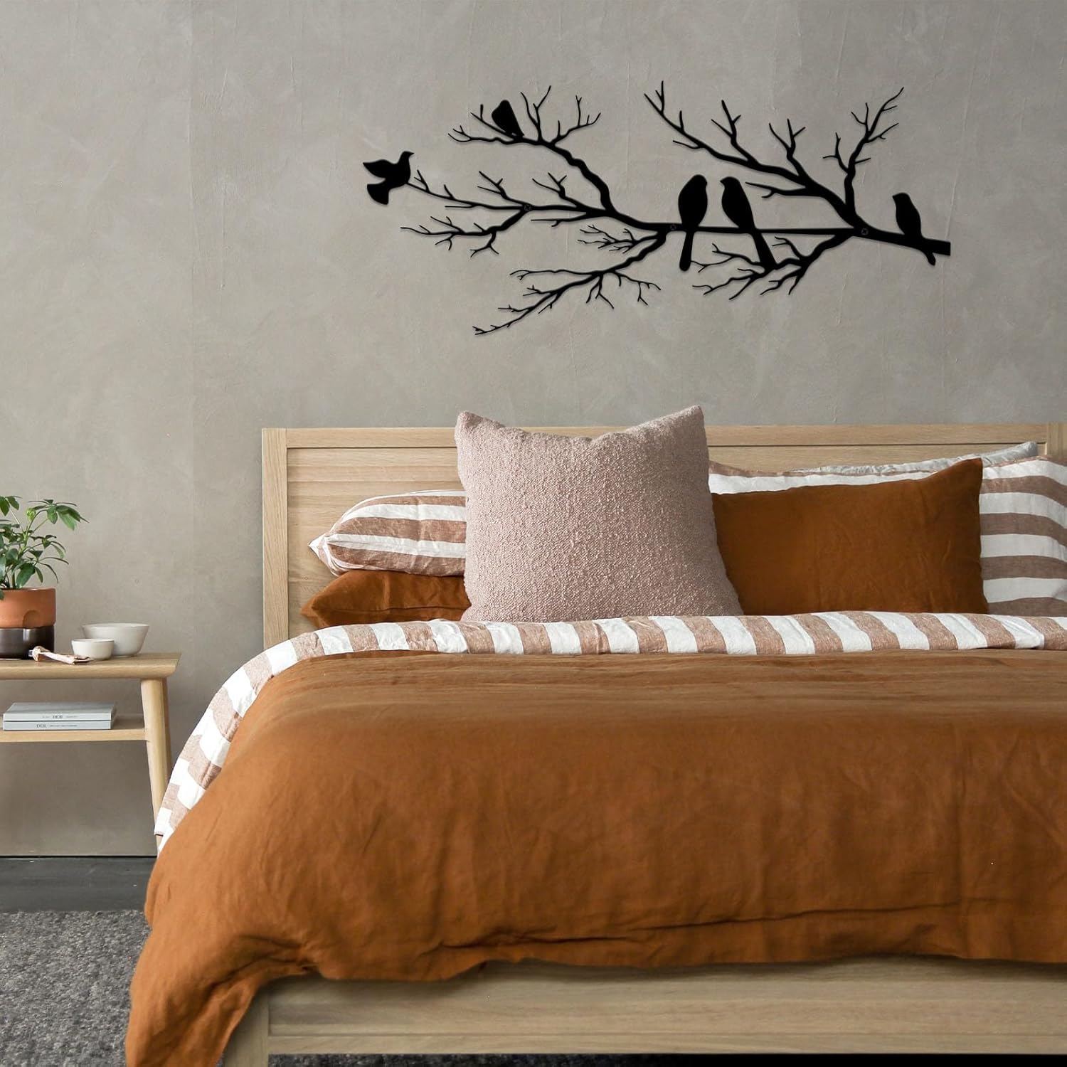 Black Metal Bird Wall Decor - Indoor/Outdoor Wall Accessory for Balcony Garden Living Room - Home Decoration Piece - Image 8
