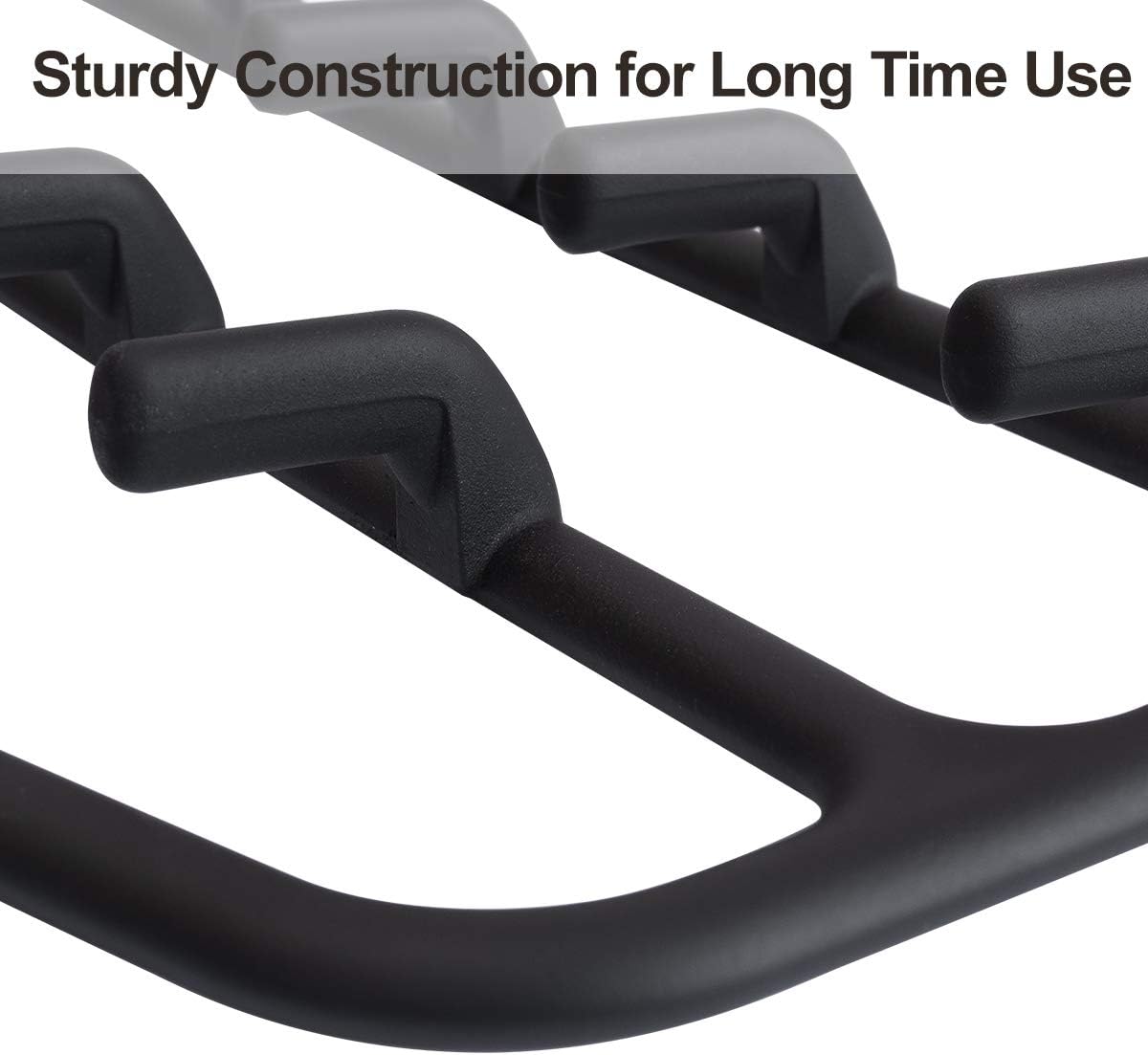 Clothing Closet Organizer with 11 Non-Slip Hooks 360° Rotatable Black - Image 3