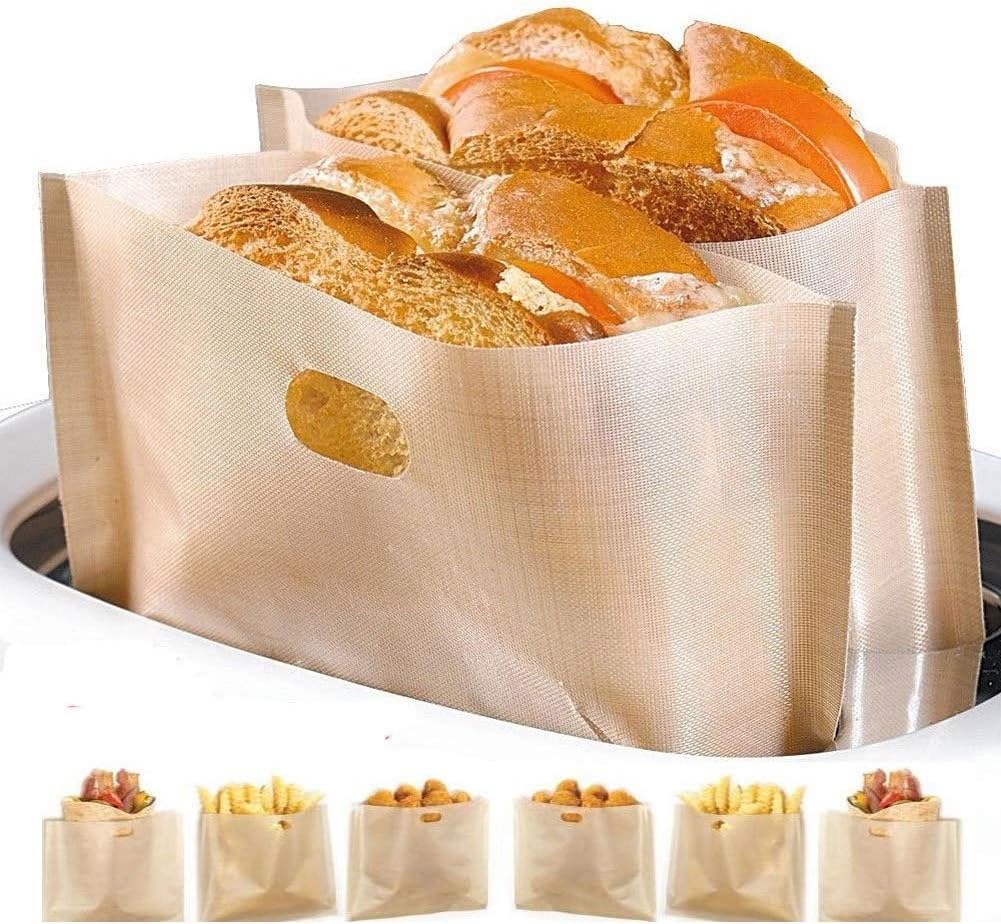 10 Reusable Toaster Bags Non-Stick Toast Pockets for Bread Toaster Grill Contact Grill - Image 1