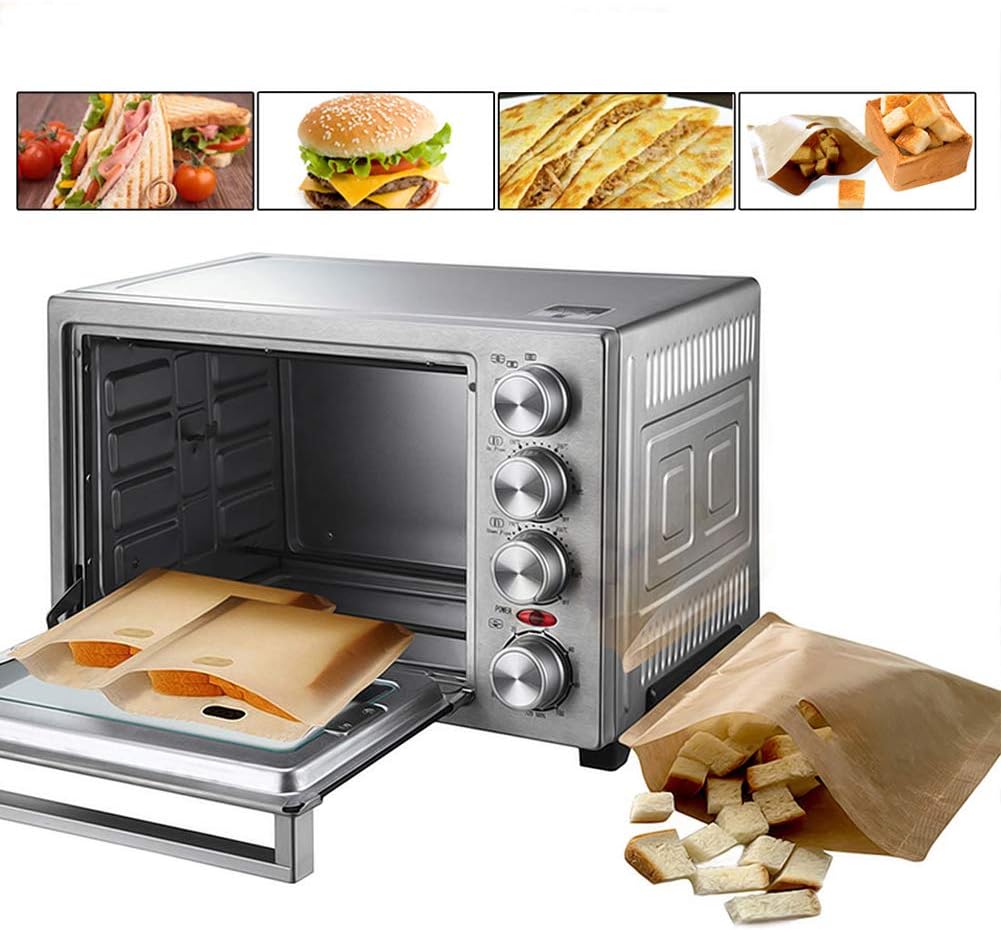 10 Reusable Toaster Bags Non-Stick Toast Pockets for Bread Toaster Grill Contact Grill - Image 4