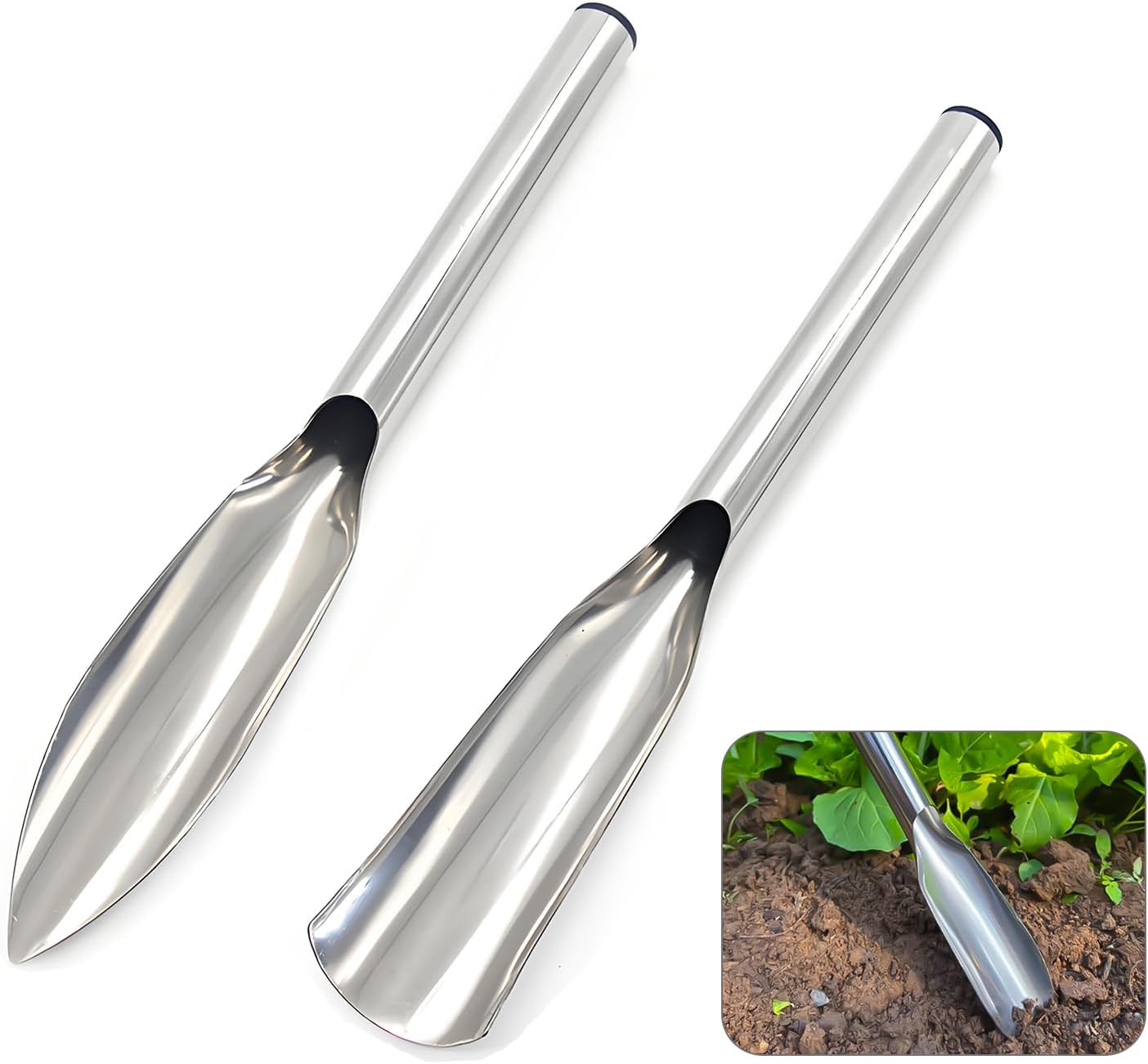 2 Pack Ergonomic Garden & Beach Shovel - Heavy Duty Gardening Tool for Kids and Adults - Image 1