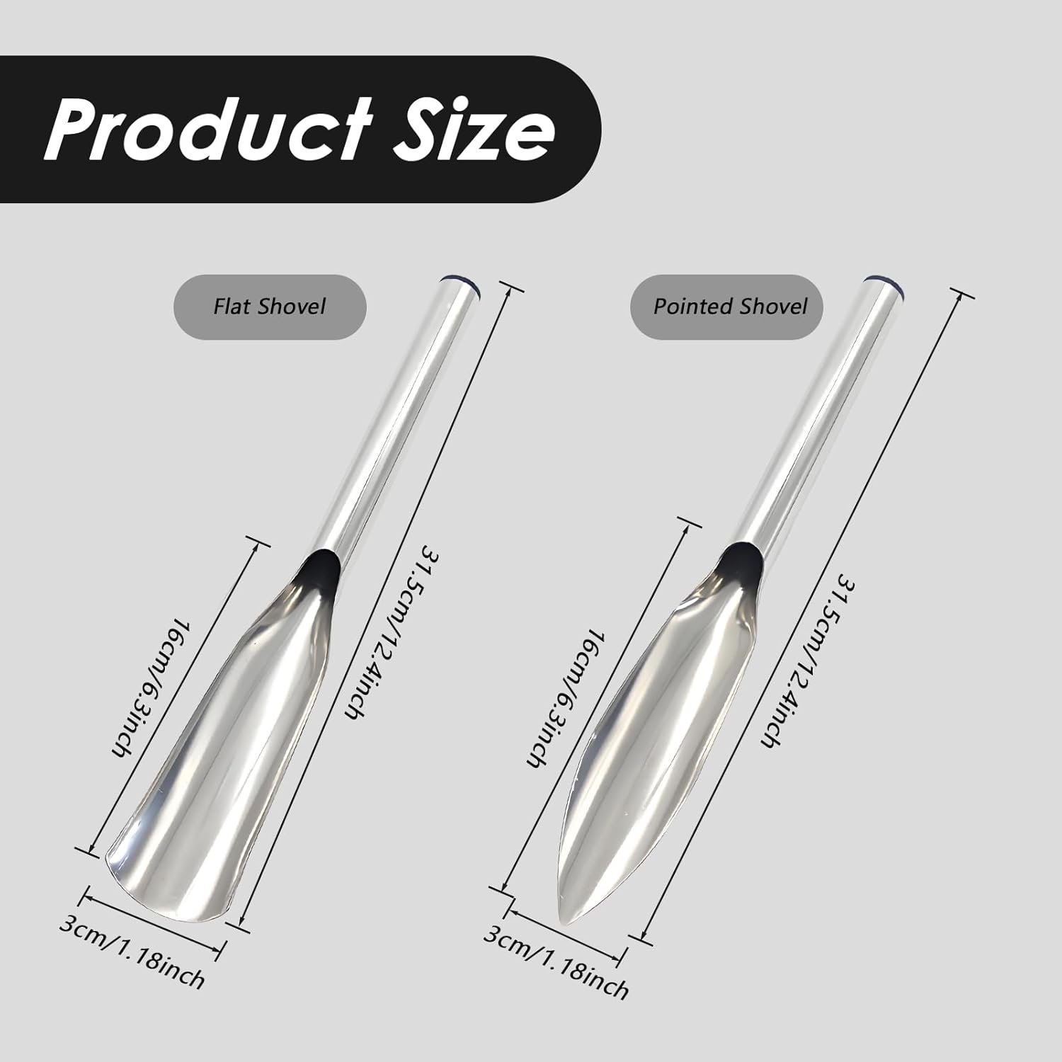 2 Pack Ergonomic Garden & Beach Shovel - Heavy Duty Gardening Tool for Kids and Adults - Image 3