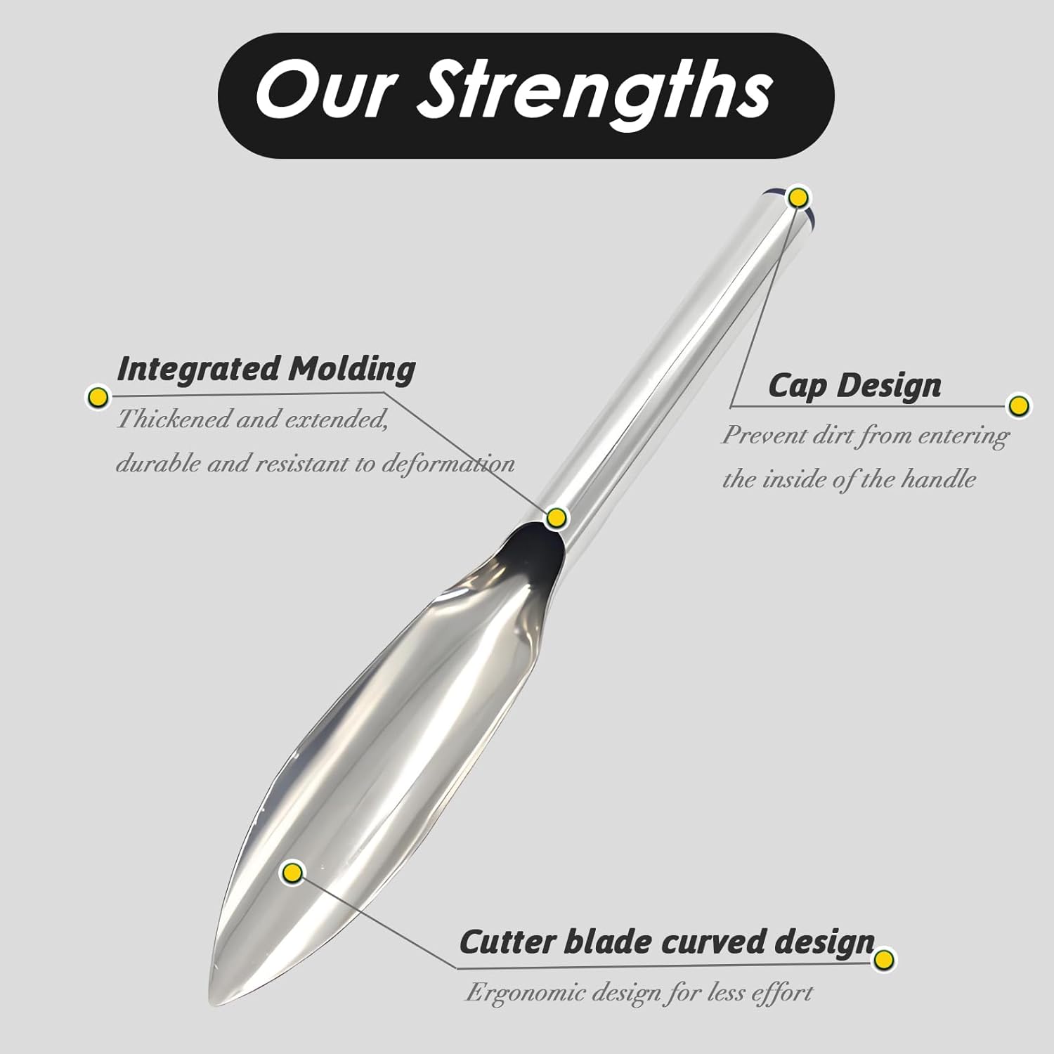 2 Pack Ergonomic Garden & Beach Shovel - Heavy Duty Gardening Tool for Kids and Adults - Image 5