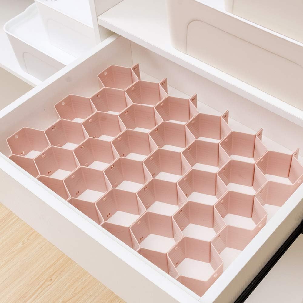 Pink Drawer Organizer Divider for Socks Underwear & Belts Set of 1 - Image 1