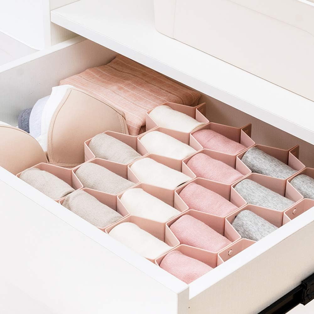 Pink Drawer Organizer Divider for Socks Underwear & Belts Set of 1 - Image 3