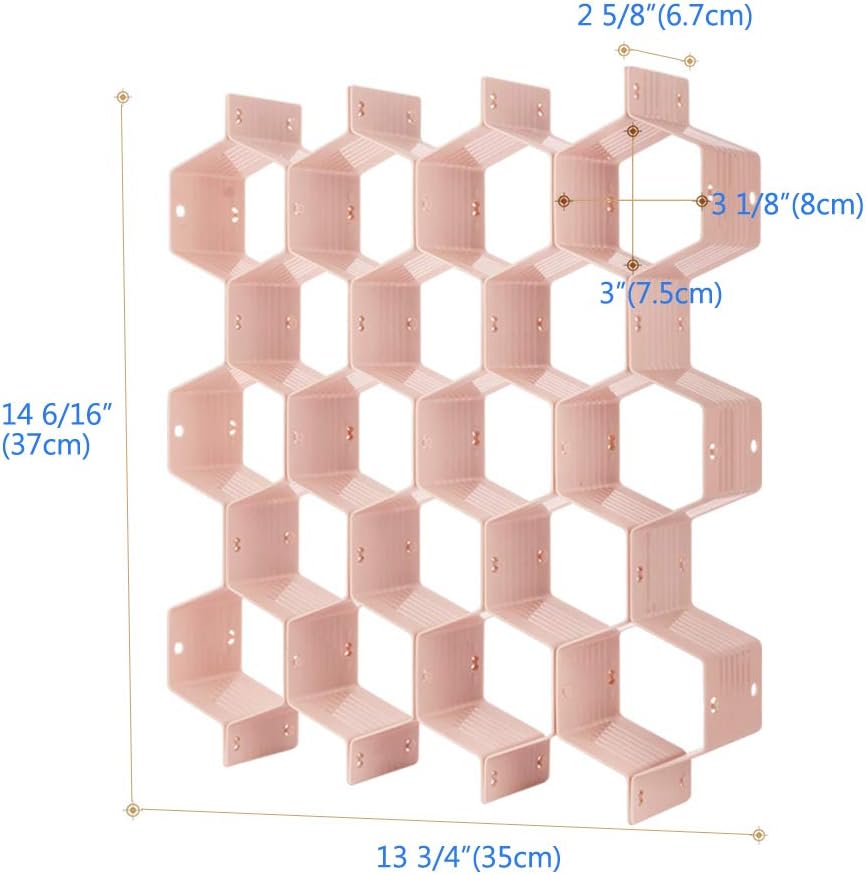 Pink Drawer Organizer Divider for Socks Underwear & Belts Set of 1 - Image 5